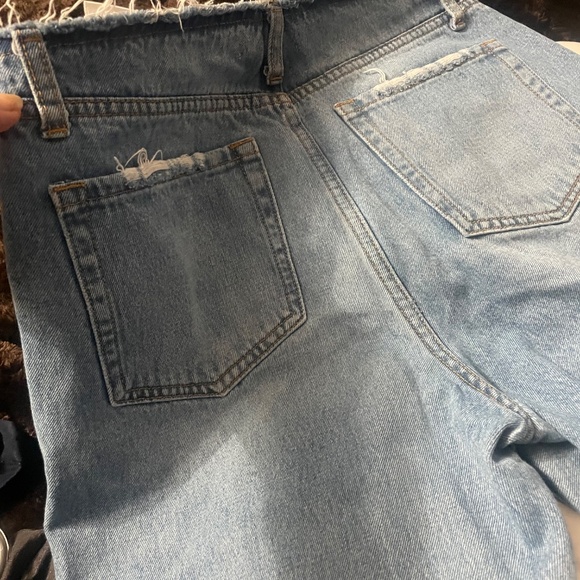 Vervet distressed raw hem wide leg jeans - Picture 7 of 15